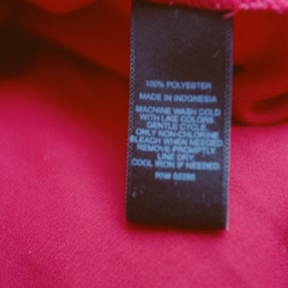COPY - Express raspberry truffle red off shoulder chiffon blouse with sleeves d… - Picture 6 of 7